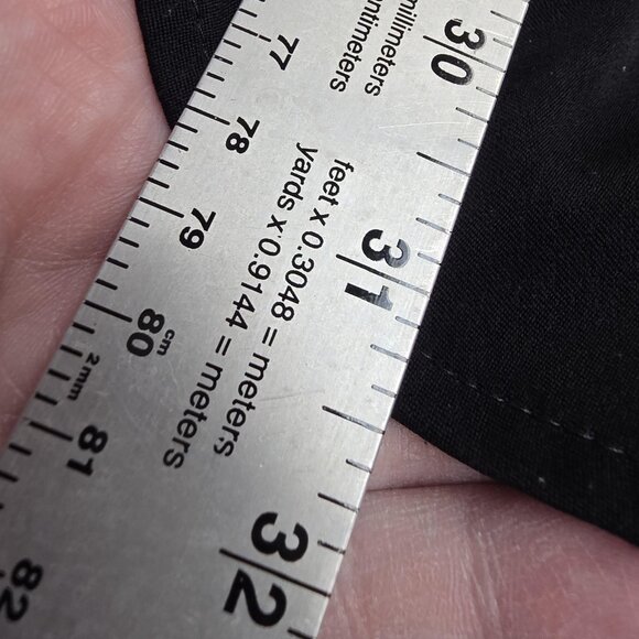 Express Shirt Womens XL Black Button Front Long Sleeve Tunic Pleated Shoulder - Picture 11 of 11